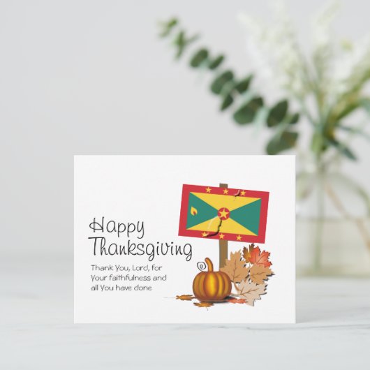 Vlag van Grenada | GRENADIAANSE DANKDAG Briefkaart (Staand voorkant)