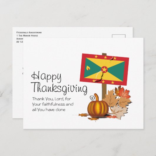 Vlag van Grenada | GRENEDIAANSE DANKDAG Briefkaart (Voorkant / Achterkant)