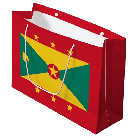 Vlag van Grenada Groot Cadeauzakje (Voorkant Gekanteld)