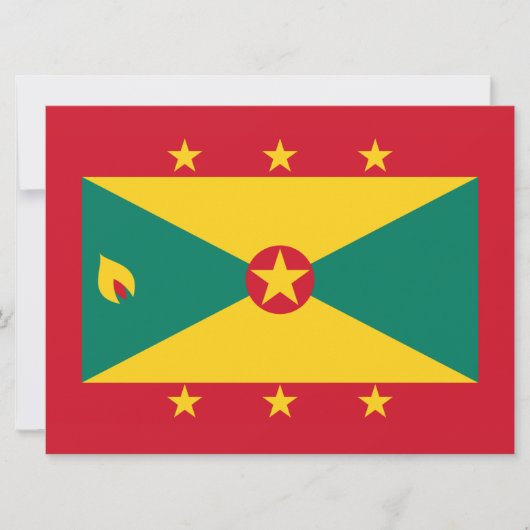 Vlag van Grenada Kaart (Voorkant)
