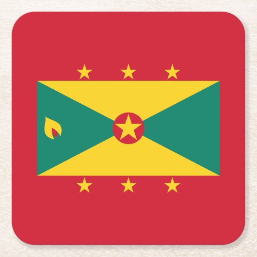 Vlag van Grenada Kartonnen Onderzetters (Voorkant)