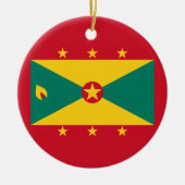 Vlag van Grenada Keramisch Ornament (Voorkant)