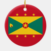 Vlag van Grenada Keramisch Ornament (Achterkant)