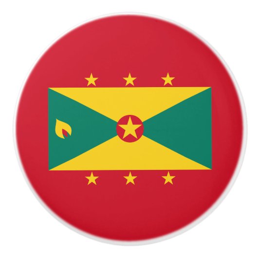 Vlag van Grenada Keramische Knop (Voorkant)