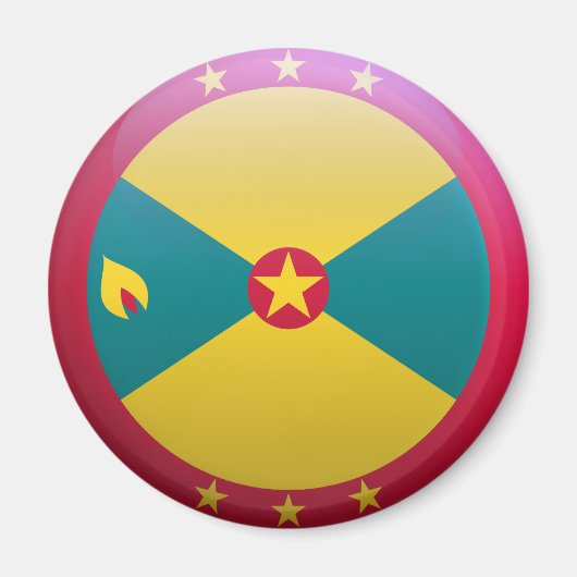 Vlag van Grenada Magneet (Voorkant)