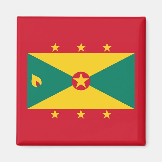 Vlag van Grenada Magneet (Voorkant)