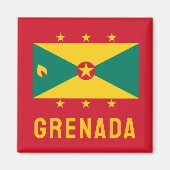 Vlag van Grenada Magneet (Voorkant)