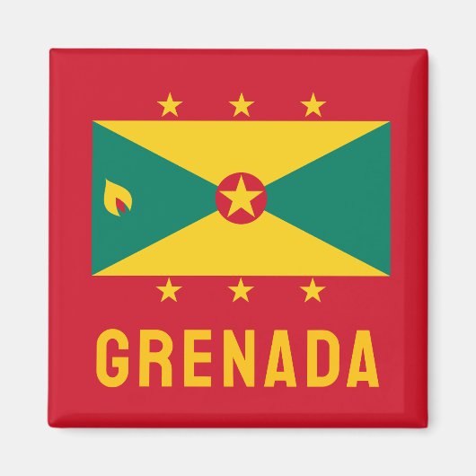 Vlag van Grenada Magneet (Voorkant)