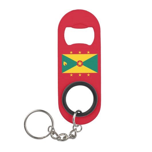 Vlag van Grenada Mini Flessenopener (Voorkant)