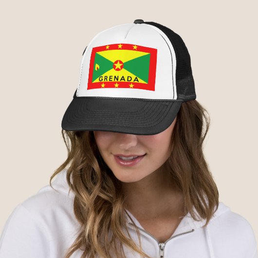 vlag van grenada - naam trucker pet (In situ)