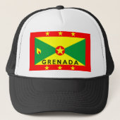 vlag van grenada - naam trucker pet (Voorkant)