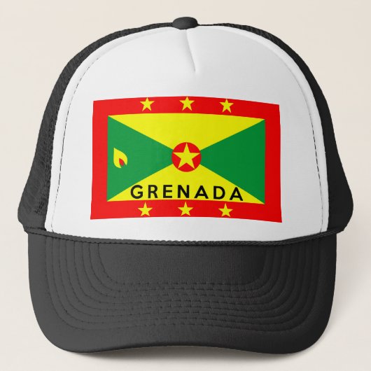 vlag van grenada - naam trucker pet (Voorkant)