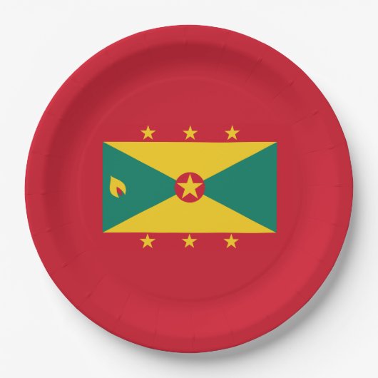 Vlag van Grenada Papieren Bordje (Voorkant)