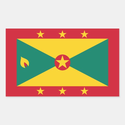 Vlag van Grenada Rechthoekige Sticker (Voorkant)