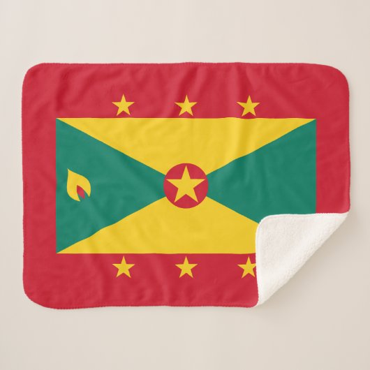 Vlag van Grenada Sherpa Deken (Voorkant (horizontaal))
