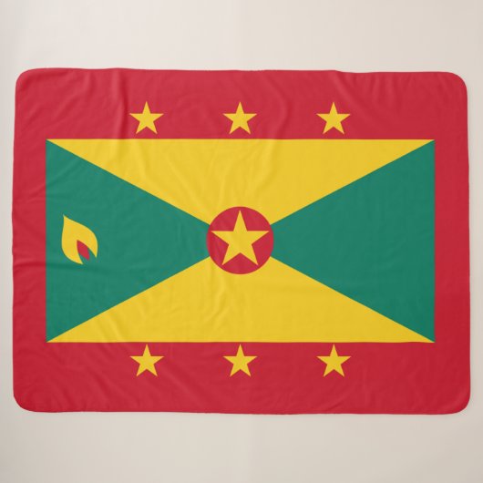 Vlag van Grenada Sherpa Deken (Voorkant (horizontaal))