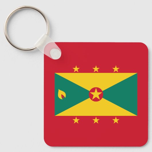 Vlag van Grenada Sleutelhanger (Voorkant)