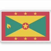 Vlag van Grenada Sticker (Voorkant)
