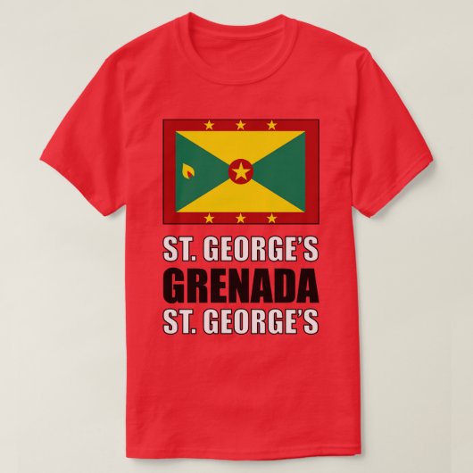 Vlag van Grenada T-shirt (Design voorkant)