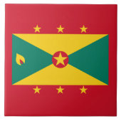 Vlag van Grenada Tegeltje (Voorkant)