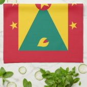 Vlag van Grenada Theedoek (Gevouwen)