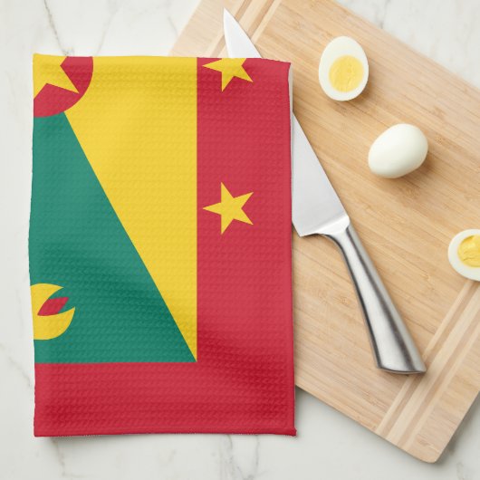 Vlag van Grenada Theedoek (Quarter Fold)