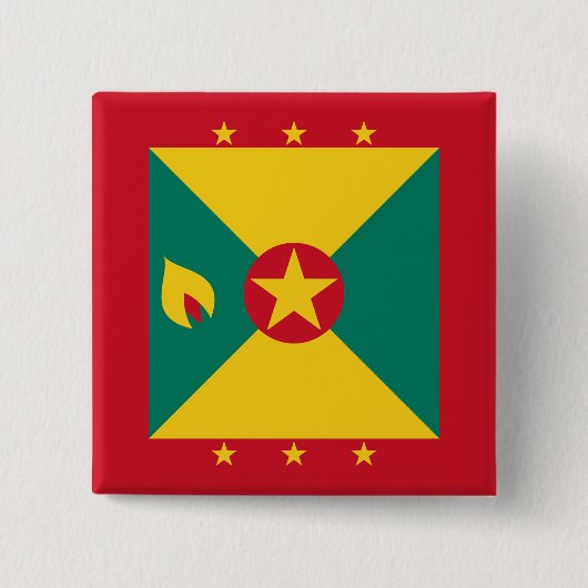 Vlag van Grenada Vierkante Button 5,1 Cm (Voorkant)