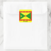 Vlag van Grenada Vierkante Sticker (Tas)