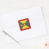 Vlag van Grenada Vierkante Sticker (Envelop)