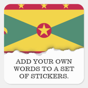 Vlag van Grenada Vierkante Sticker