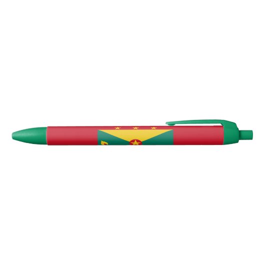 Vlag van Grenada Zwarte Inkt Pen (Bovenkant)