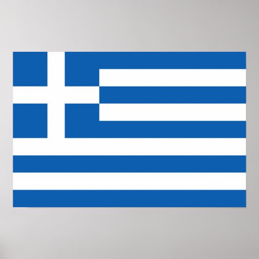 Vlag van Griekenland "ΕΛΛΑ " Poster (Voorkant)