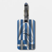 Vlag van Griekenland Bagagelabel (Achterkant verticaal)