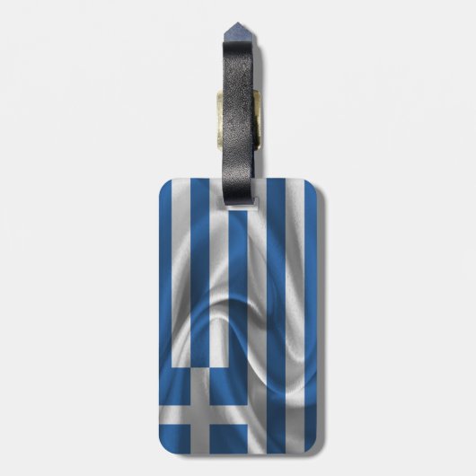 Vlag van Griekenland Bagagelabel (Achterkant verticaal)