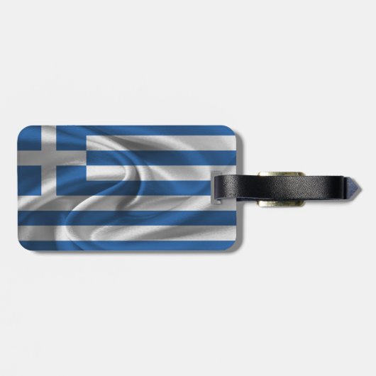 Vlag van Griekenland Bagagelabel (Achterkant horizontaal)