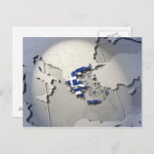 Vlag van Griekenland Briefkaart (Voorkant / Achterkant)