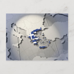Vlag van Griekenland Briefkaart