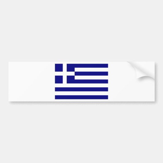 Vlag van Griekenland Bumpersticker (Voorkant)