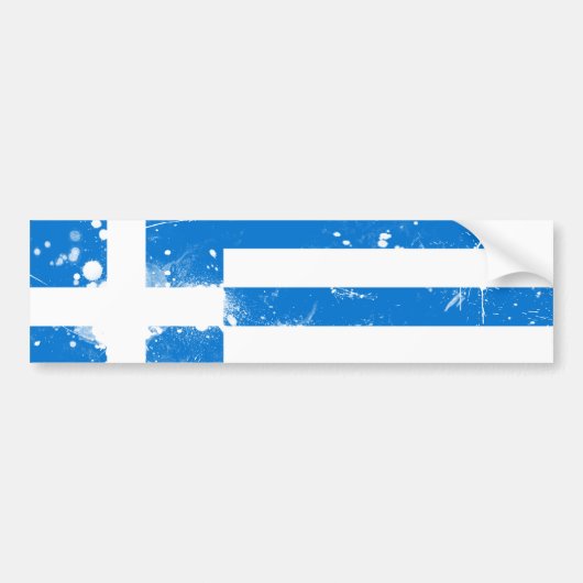 Vlag van Griekenland Bumpersticker (Voorkant)