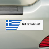 Vlag van Griekenland Bumpersticker (Op auto)
