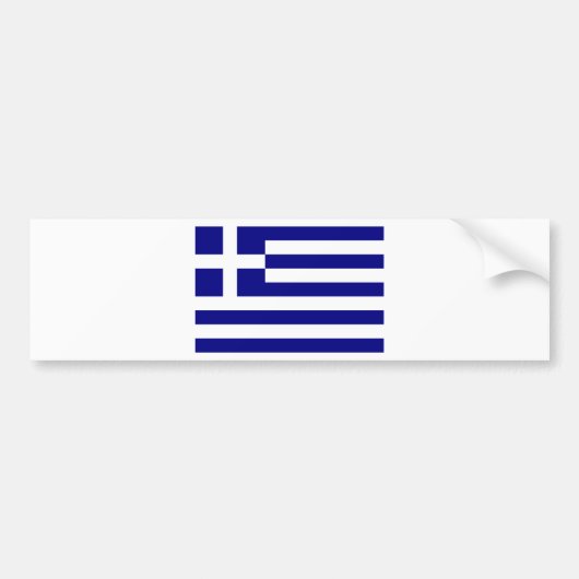 Vlag van Griekenland Bumpersticker (Voorkant)