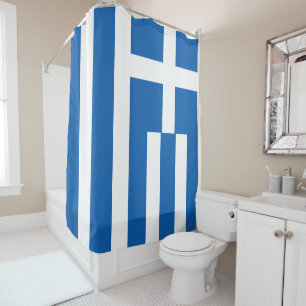 Vlag van Griekenland Griekse Vlag Douchegordijn