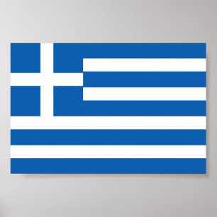 Vlag van Griekenland Griekse Vlag Poster