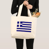 Vlag van Griekenland Grote Tote Bag (Voorkant (product))