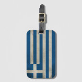Vlag van Griekenland Grunge Bagagelabel (Voorkant (verticaal))