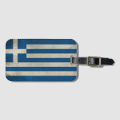 Vlag van Griekenland Grunge Bagagelabel (Voorkant (horizontaal))