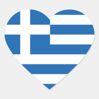 Vlag van Griekenland Hart Sticker