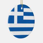 Vlag van Griekenland Keramisch Ornament (Rechts)