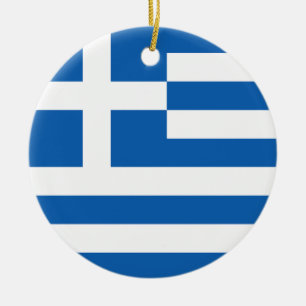 Vlag van Griekenland Keramisch Ornament