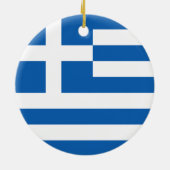 Vlag van Griekenland Keramisch Ornament (Achterkant)